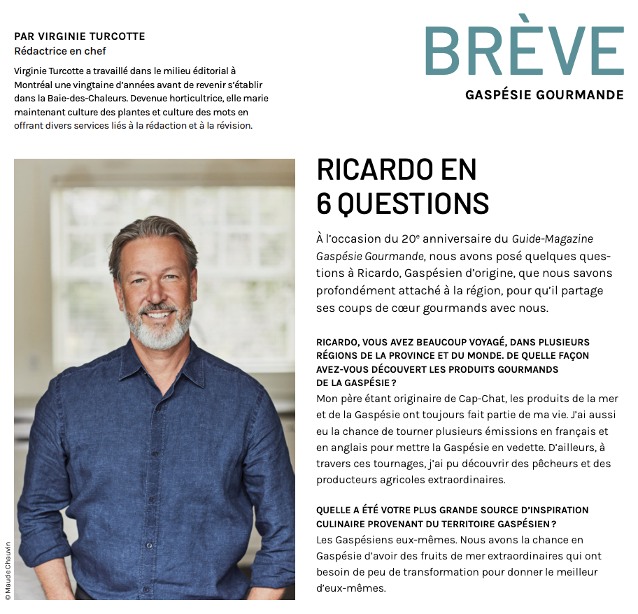BRÈVE : RICARDO EN 6 QUESTIONS